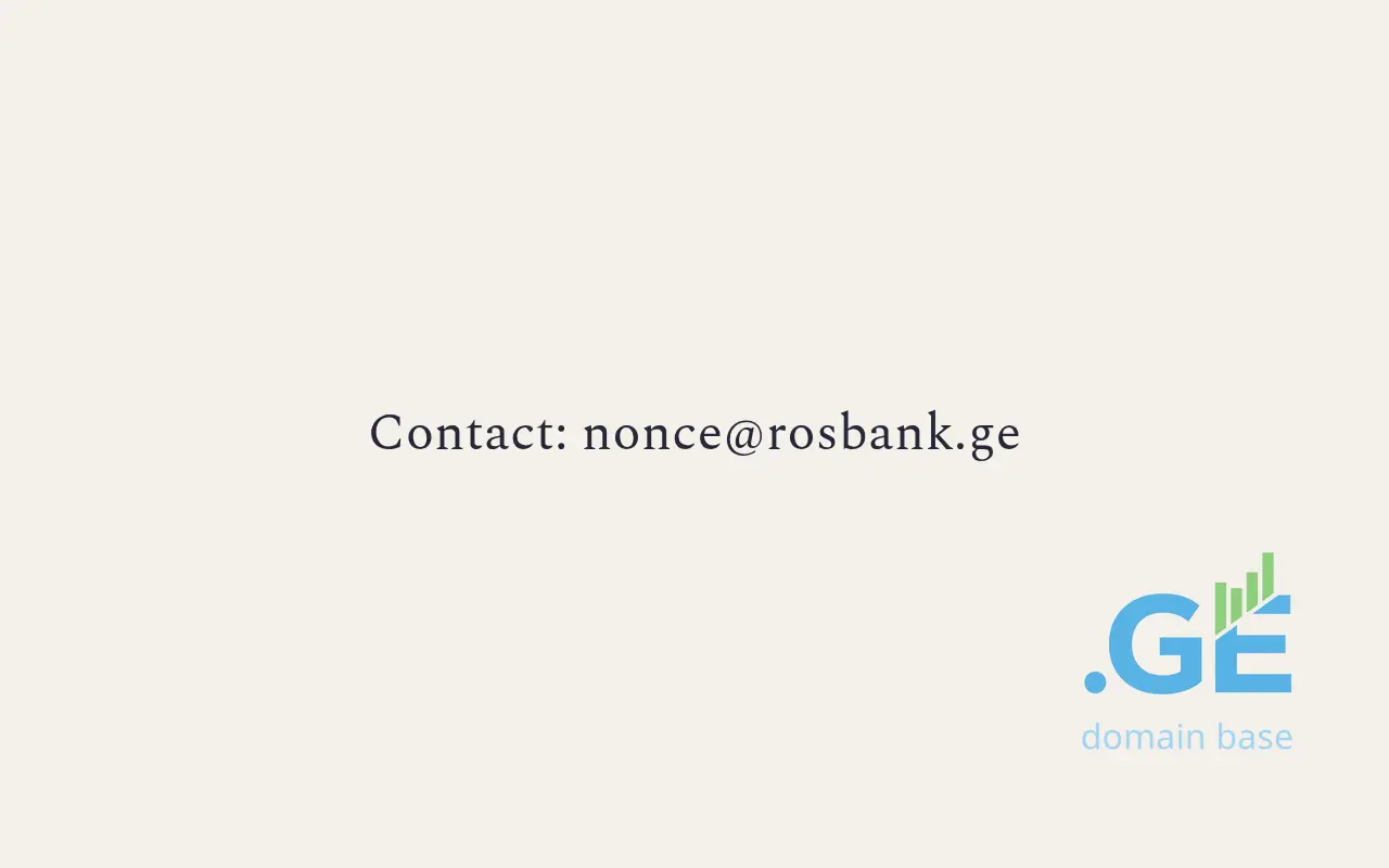 Screenshot of the site rosbank.ge