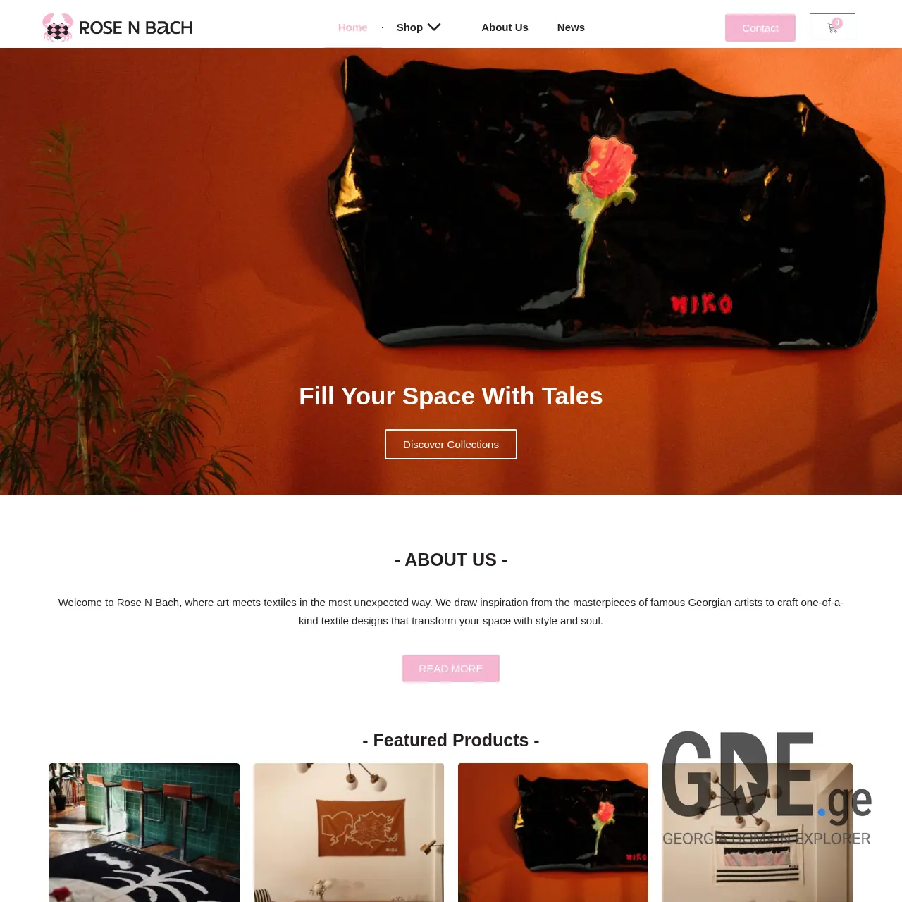 Screenshot of the site rosenbach.ge at 2025-12-11