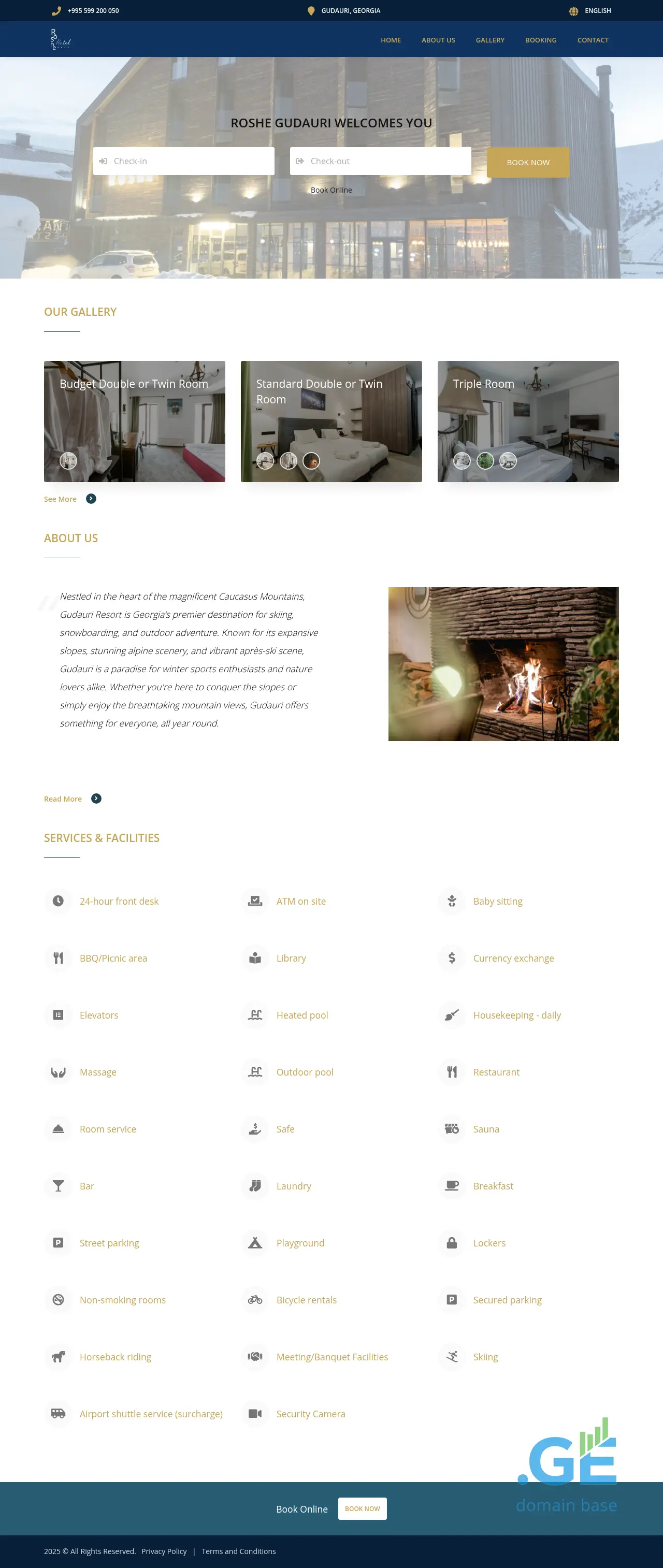 Screenshot of the site roshegudauri.ge