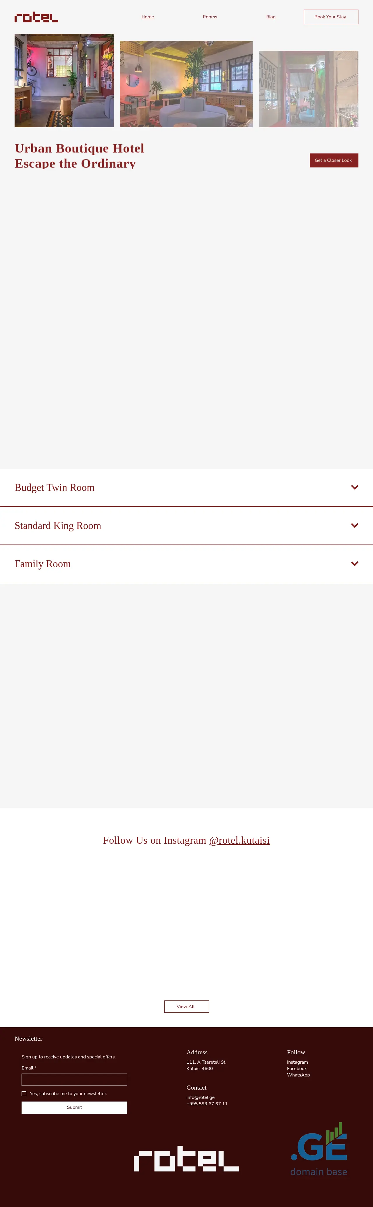 Screenshot of the site rotel.ge