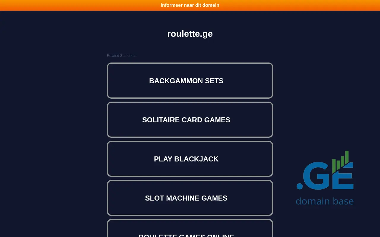 Screenshot of the site roulette.ge