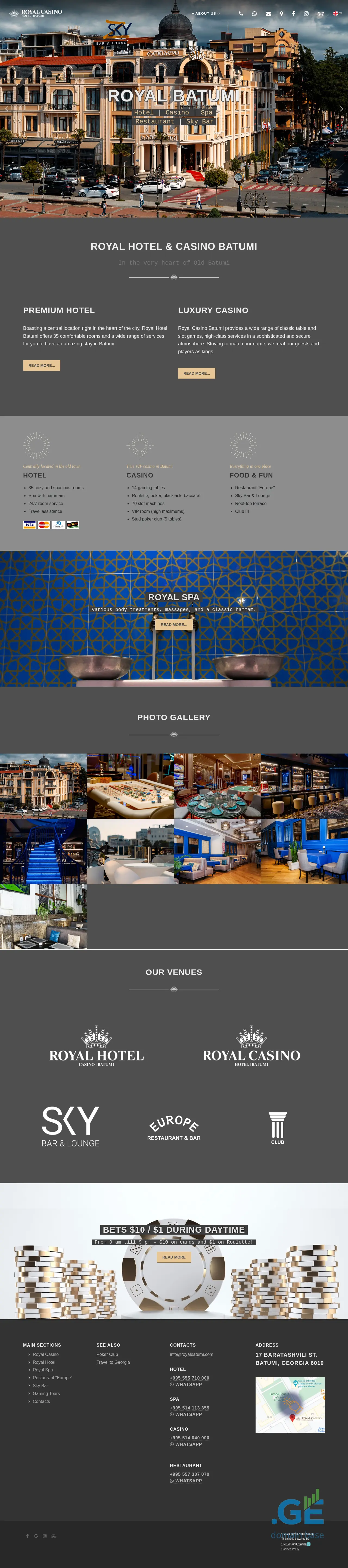Screenshot of the site royalcasino.ge