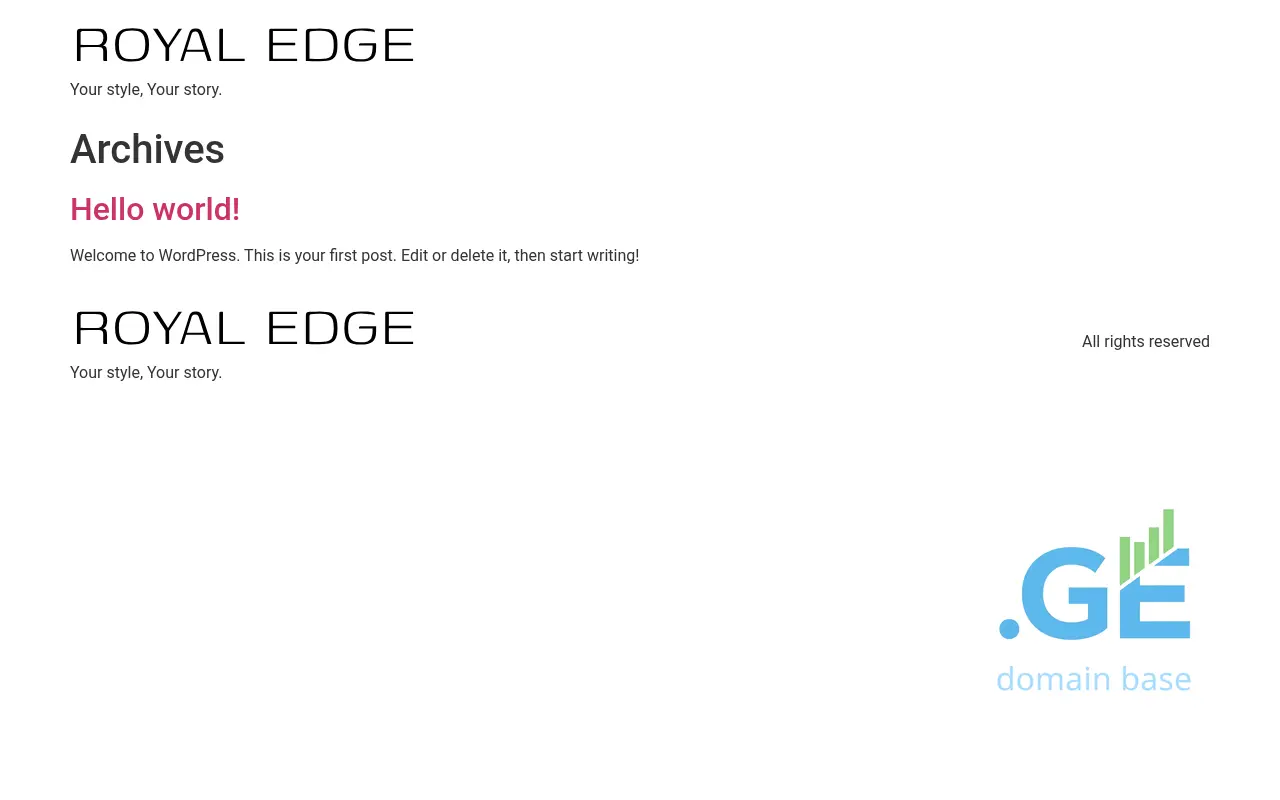 Screenshot of the site royaled.ge