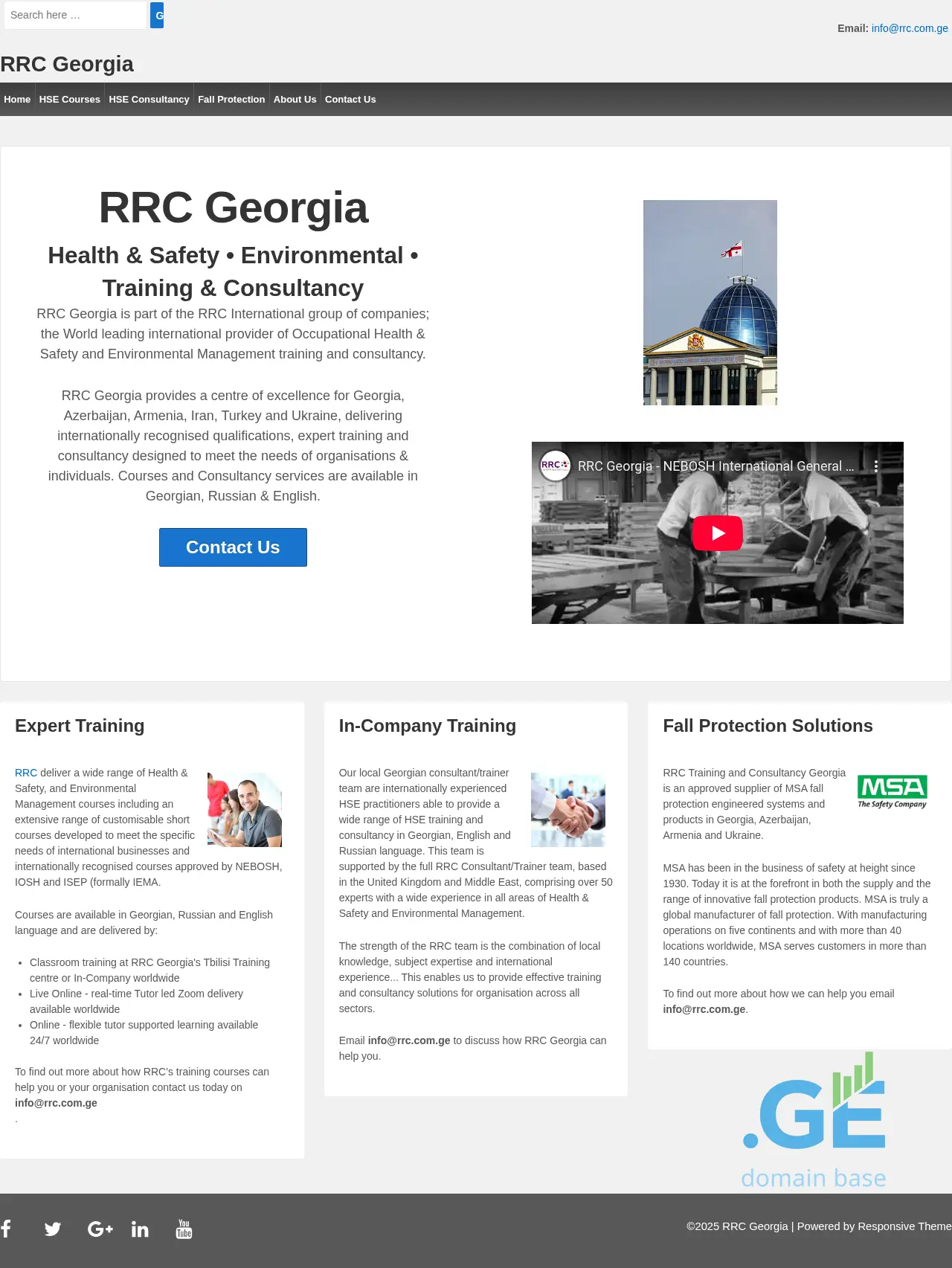 Screenshot of the site rrc.com.ge