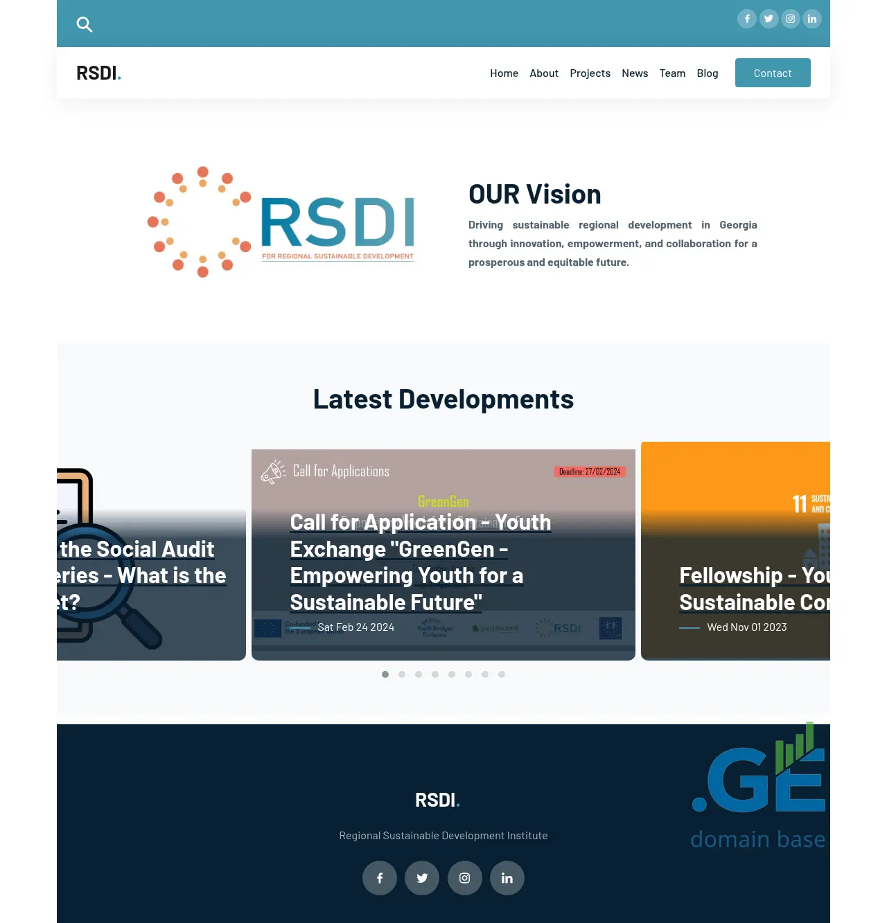 Screenshot of the site rsdi.ge