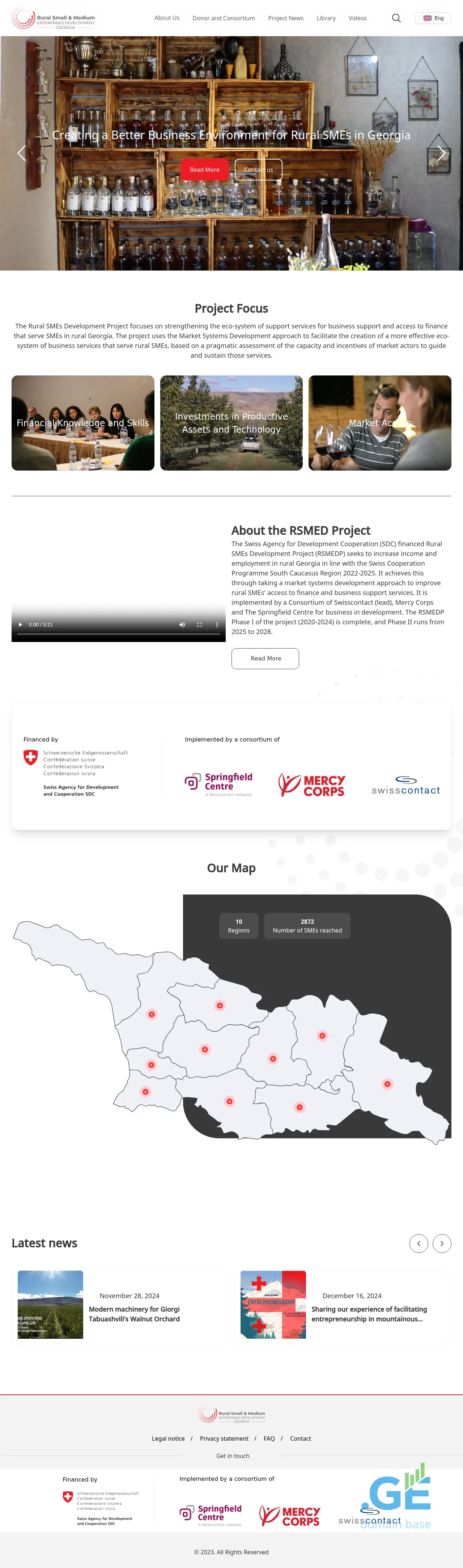 Screenshot of the site rsmedp.ge