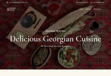 Screenshot of rtveli-restaurant.ge