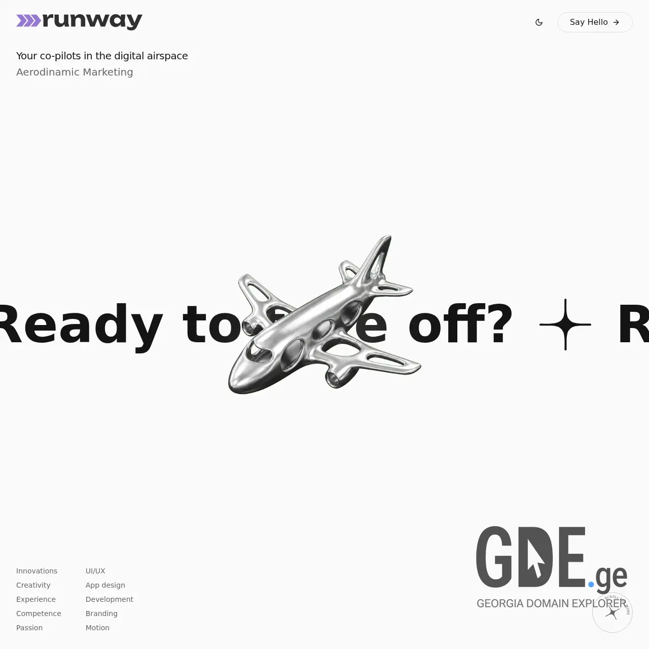 Screenshot of the site runway.ge at 2025-12-11