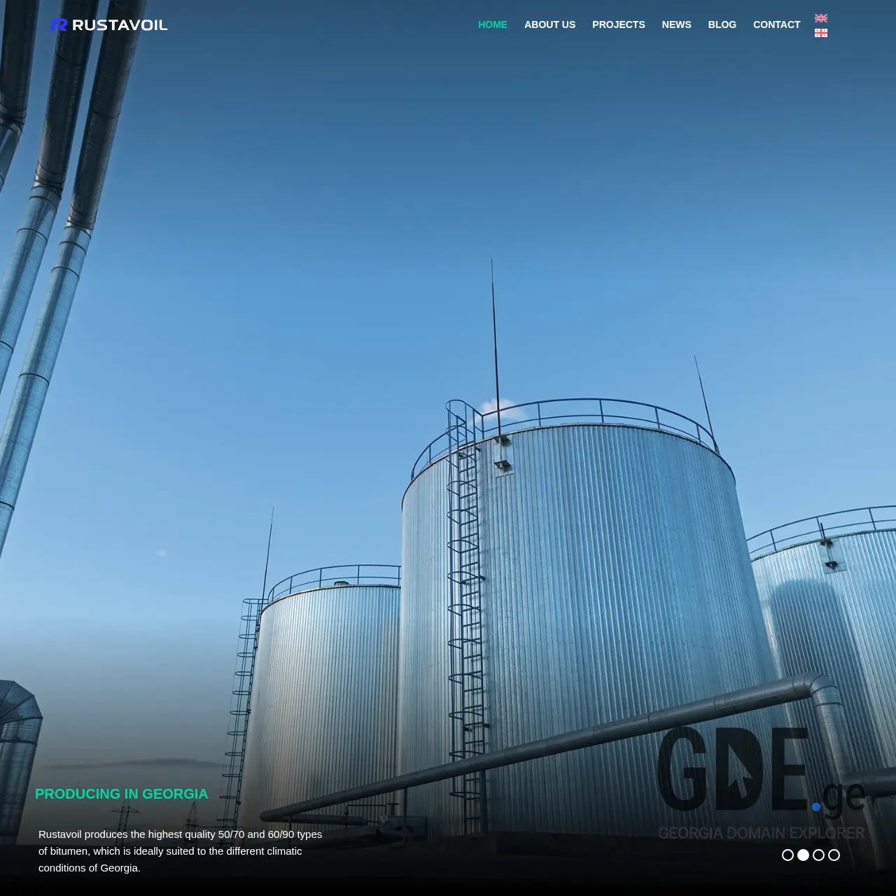 Screenshot of the site rustavoil.ge at 2025-12-11