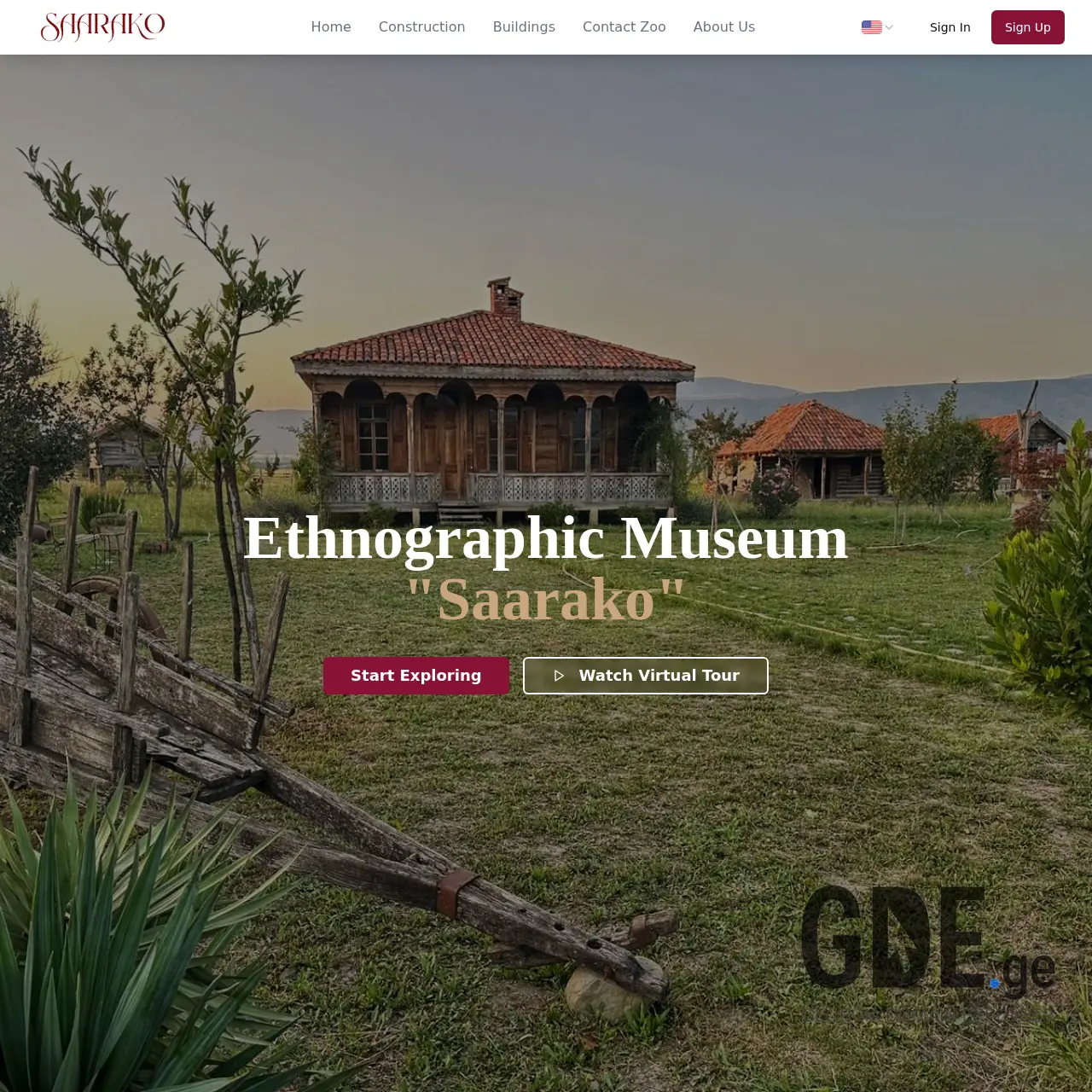 Screenshot of the site saarako.ge at 2025-12-14