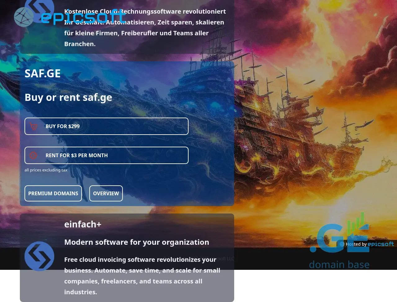 Screenshot of the site saf.ge