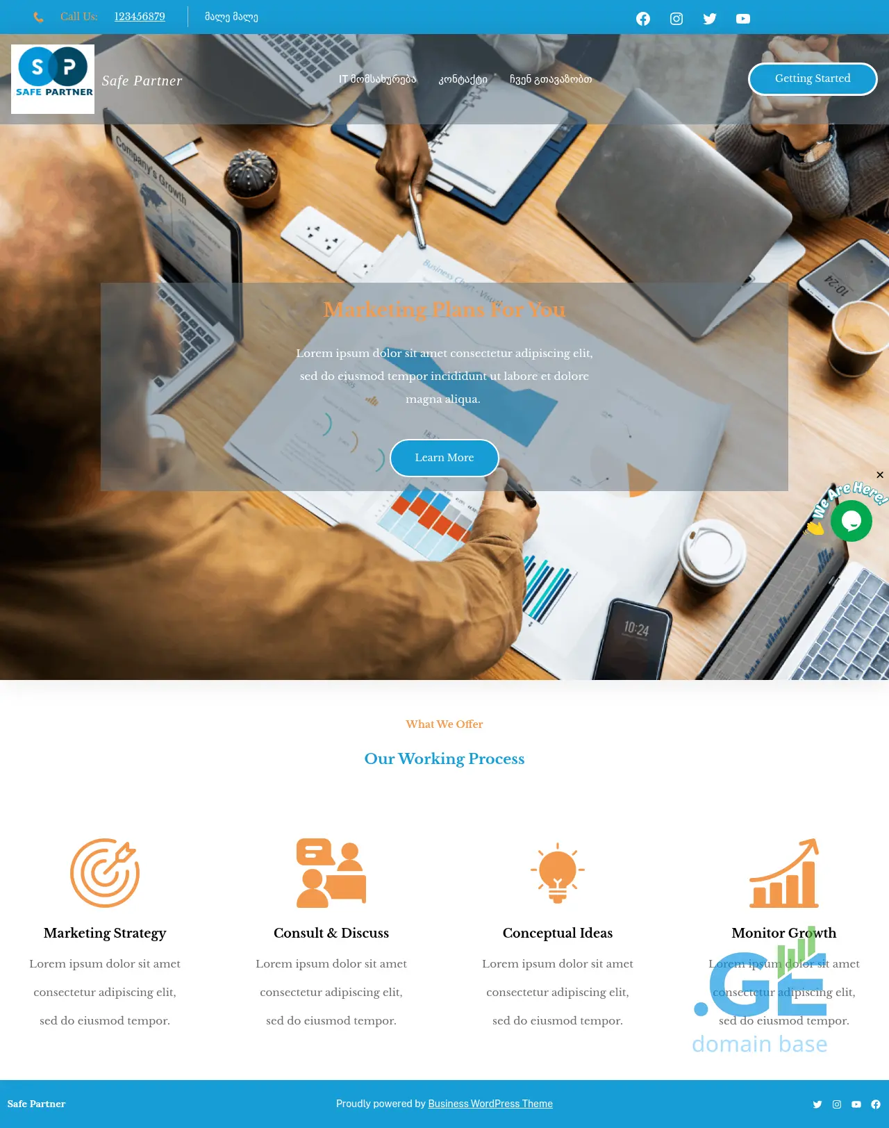 Screenshot of the site safepartner.ge