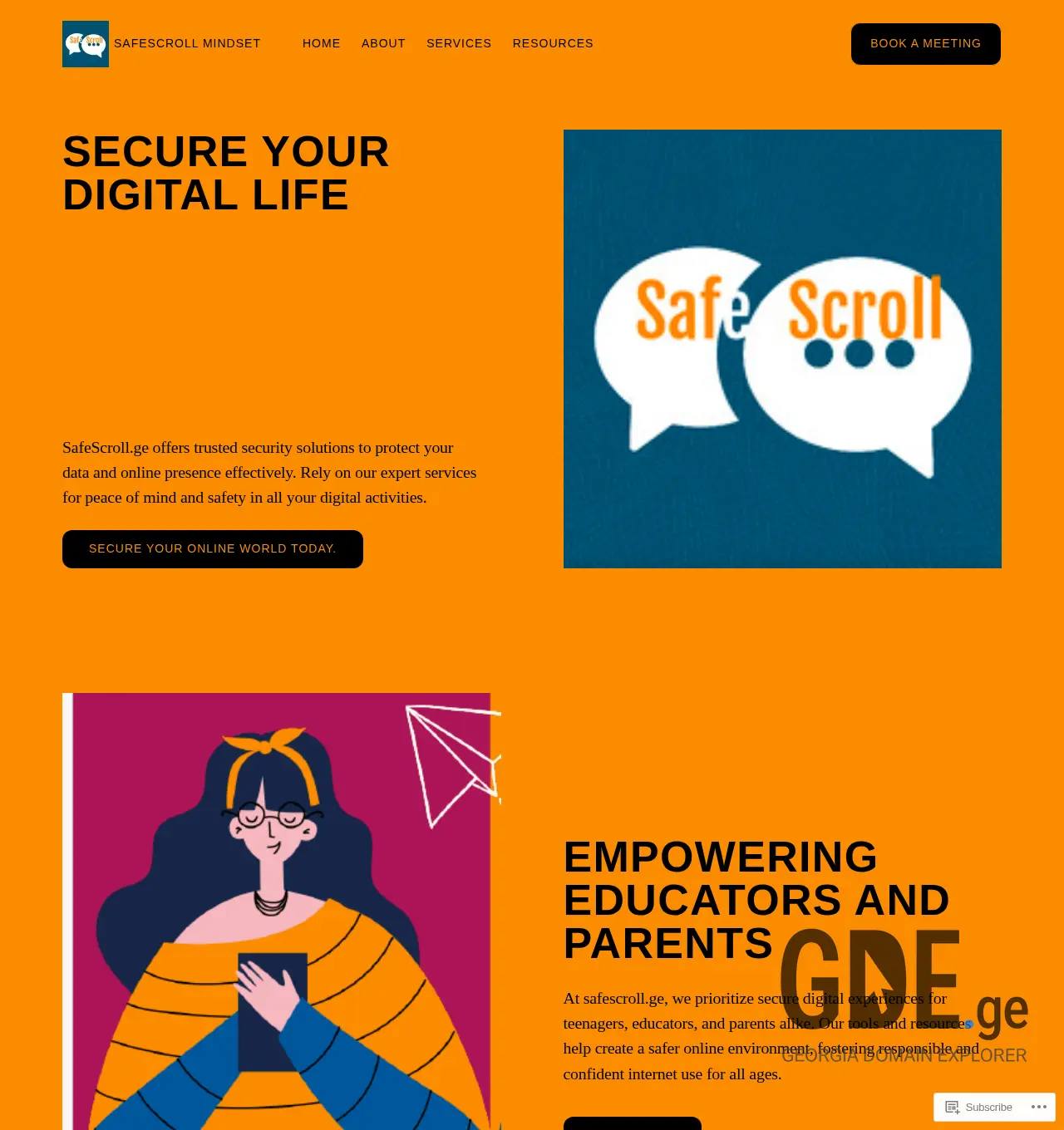 Screenshot of the site safescroll.ge at 2025-12-07