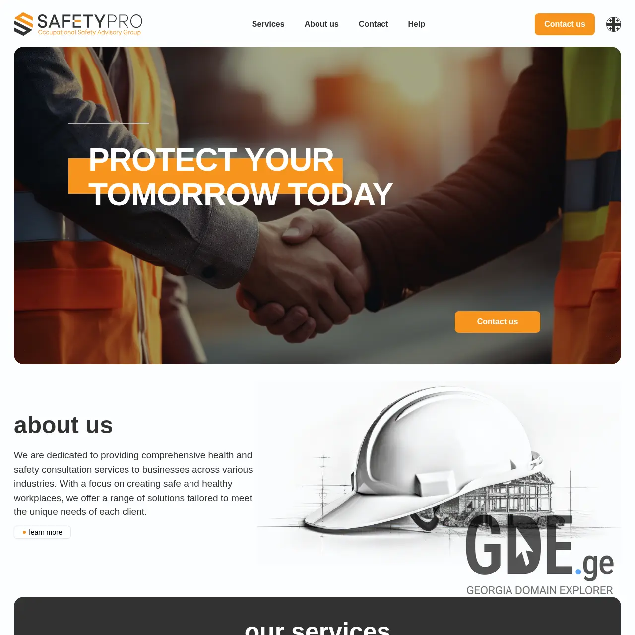 Screenshot of the site safetypro.ge at 2025-12-11