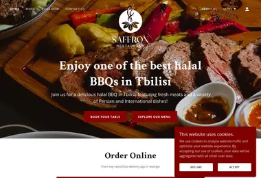 Скриншот saffronrestaurant.ge