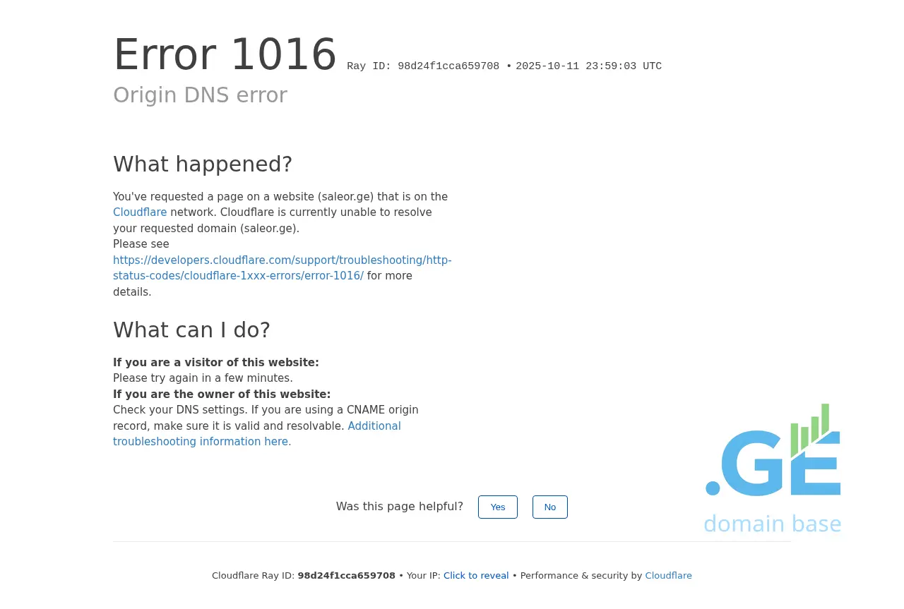 Screenshot of the site saleor.ge
