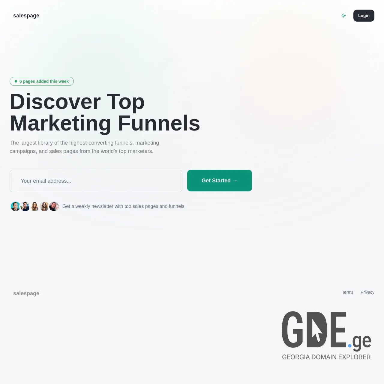 Screenshot of the site salespa.ge at 2025-12-11