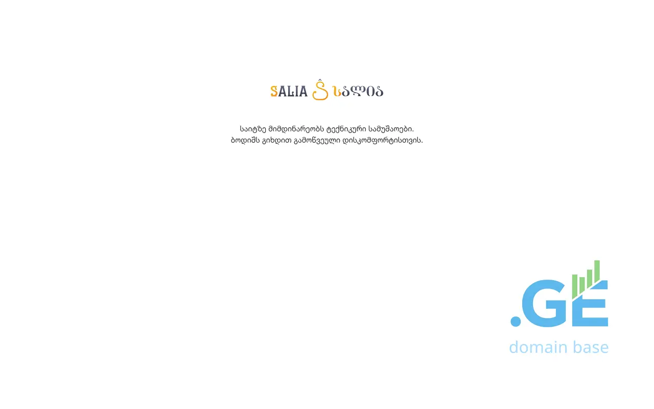 Screenshot of the site salia.ge