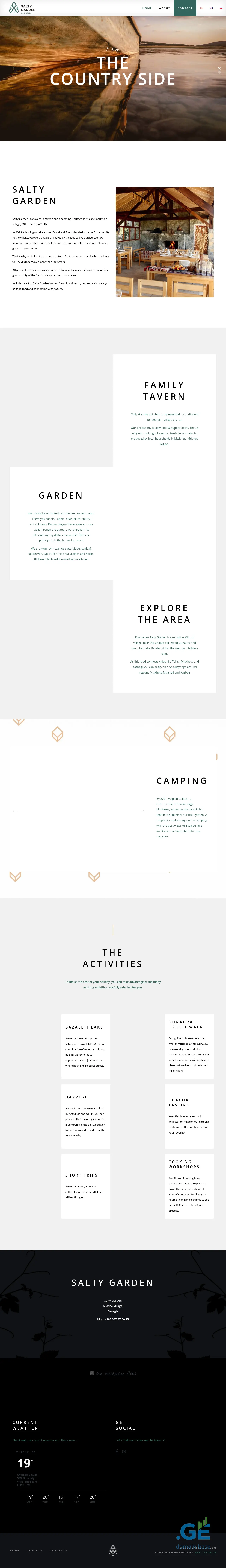 Screenshot of the site saltygarden.ge at 2025-09-17
