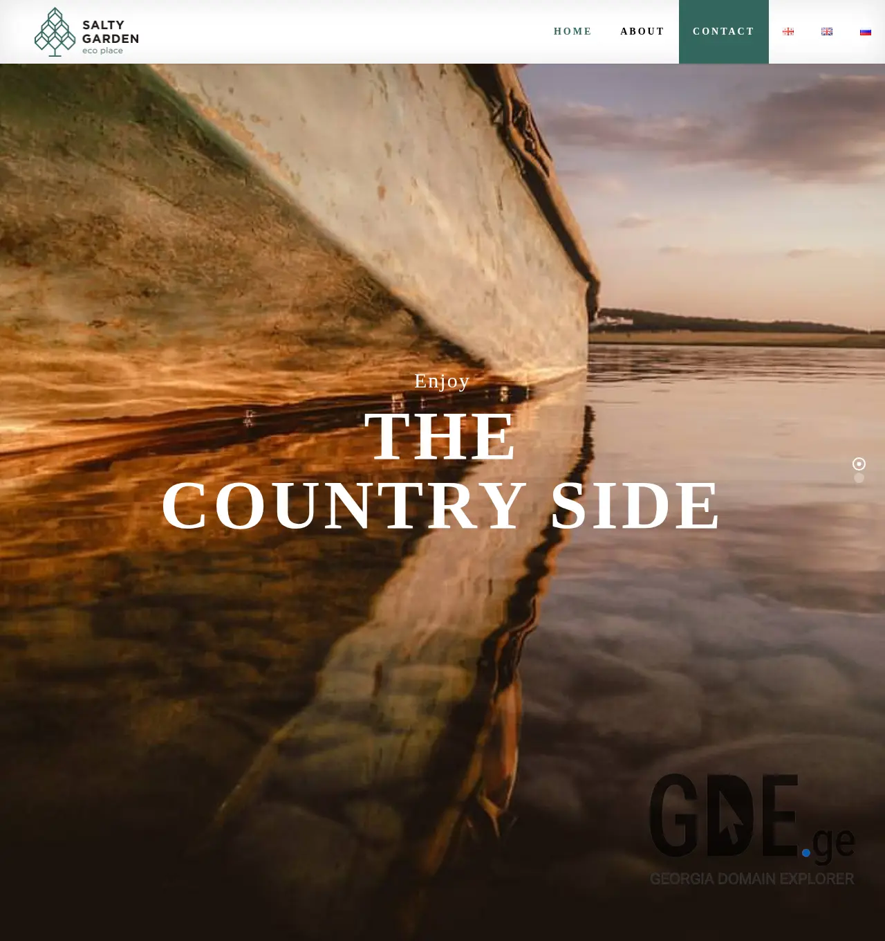 Screenshot of the site saltygarden.ge at 2025-12-03