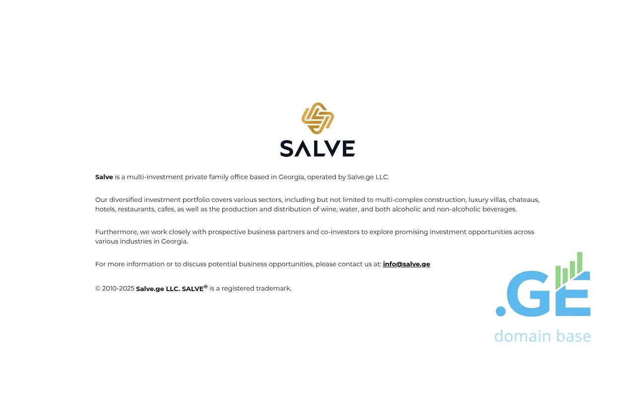 Screenshot of the site salve.ge