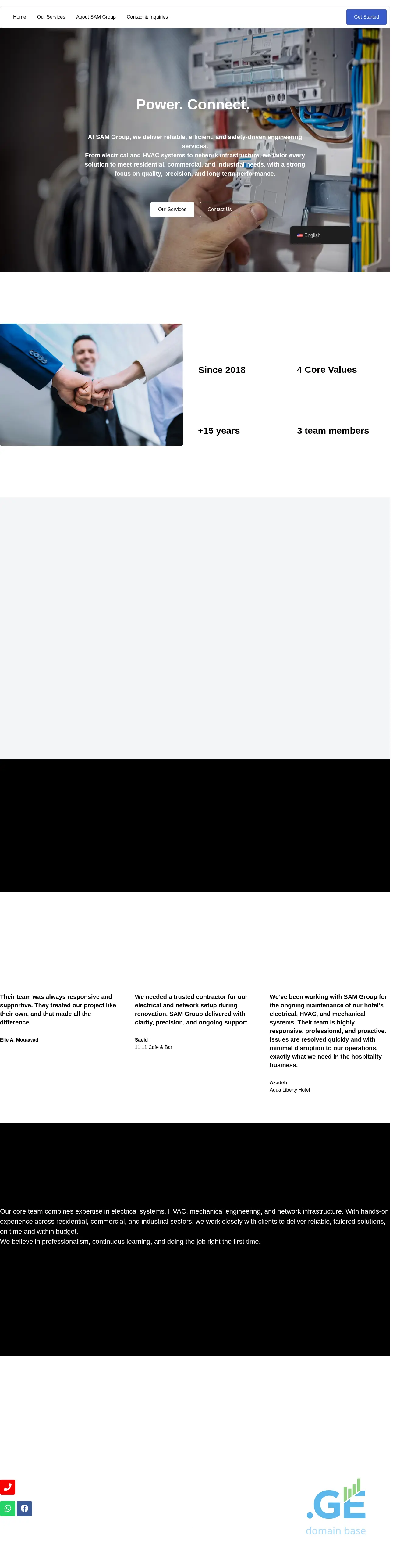 Screenshot of the site sam.ge at 2025-09-17