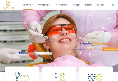 Screenshot of sanadent.ge