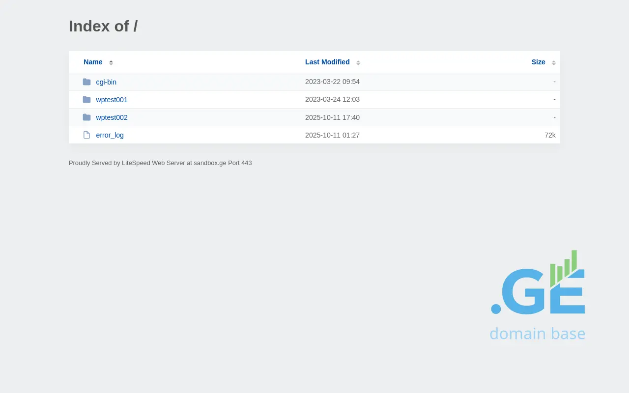 Screenshot of the site sandbox.ge
