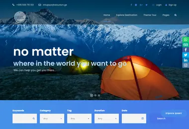Screenshot of sanjhatourism.ge
