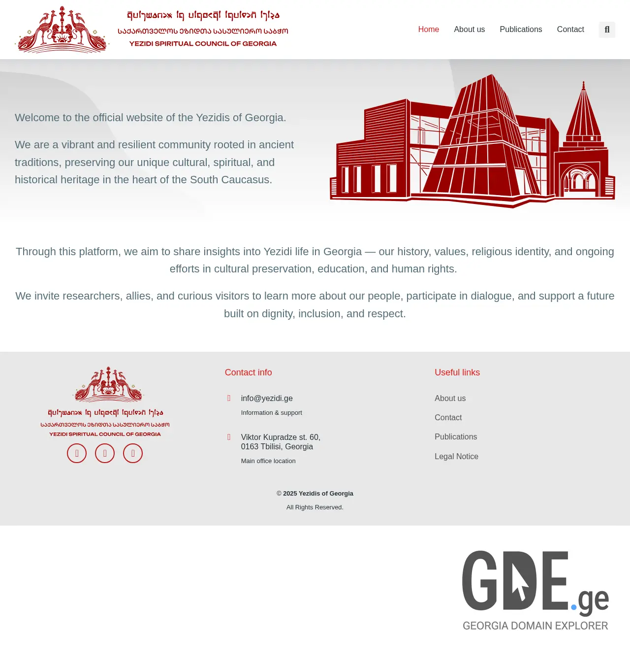 Screenshot of the site sarhad.ge at 2025-11-29