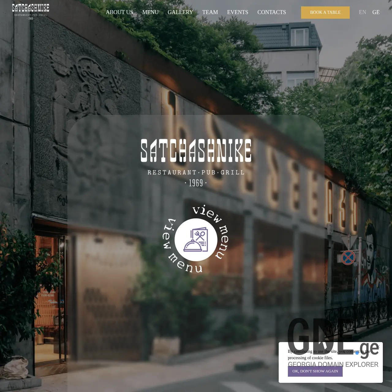 Screenshot of the site satchashnike.ge at 2025-12-11