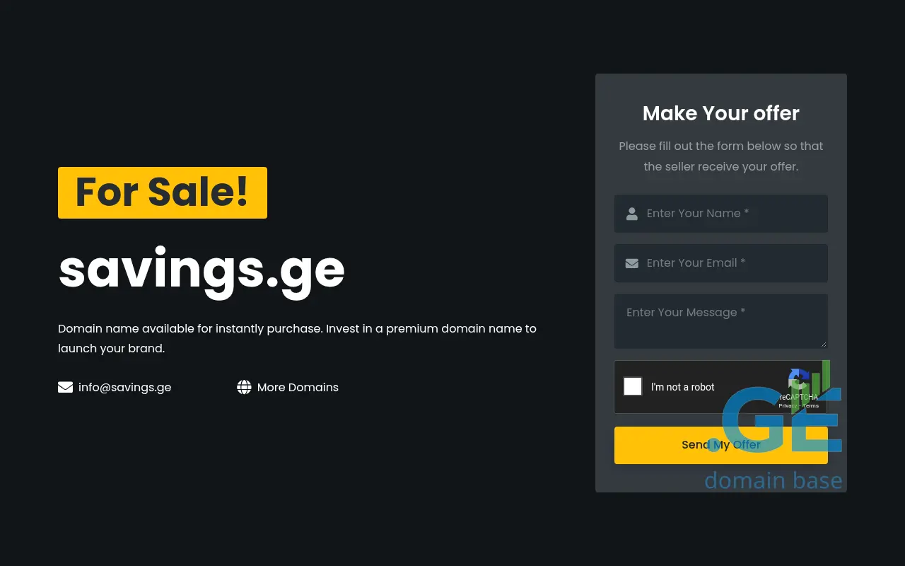 Screenshot of the site savings.ge