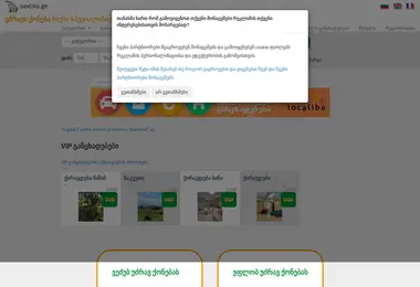 Screenshot of saxliko.ge