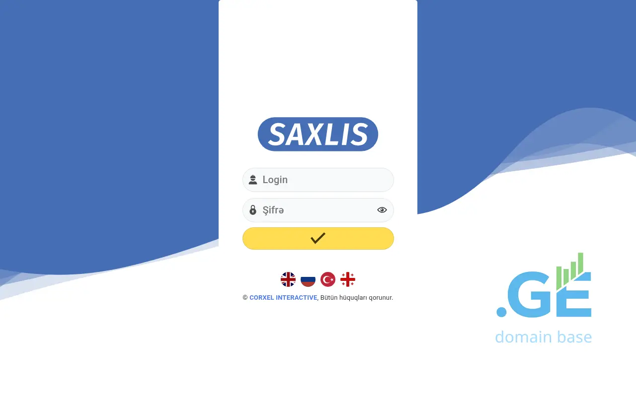 Screenshot of the site saxlis.ge