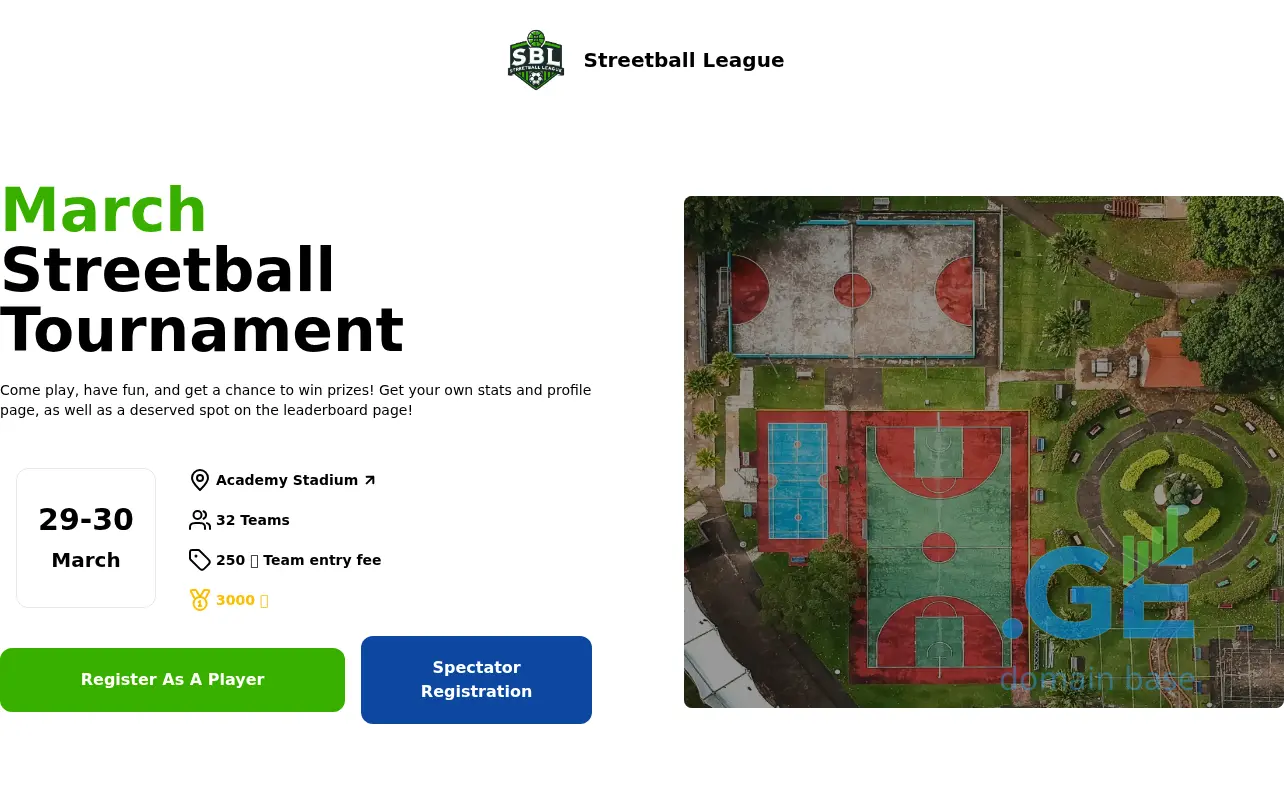 Screenshot of the site sbleague.ge