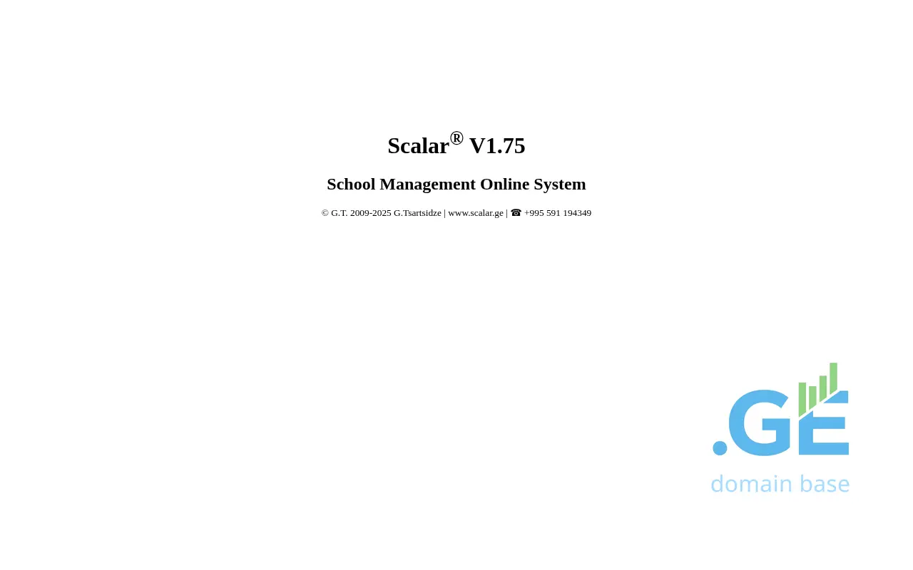 Screenshot of the site scalar.ge