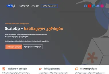 Screenshot of scaleup.ge