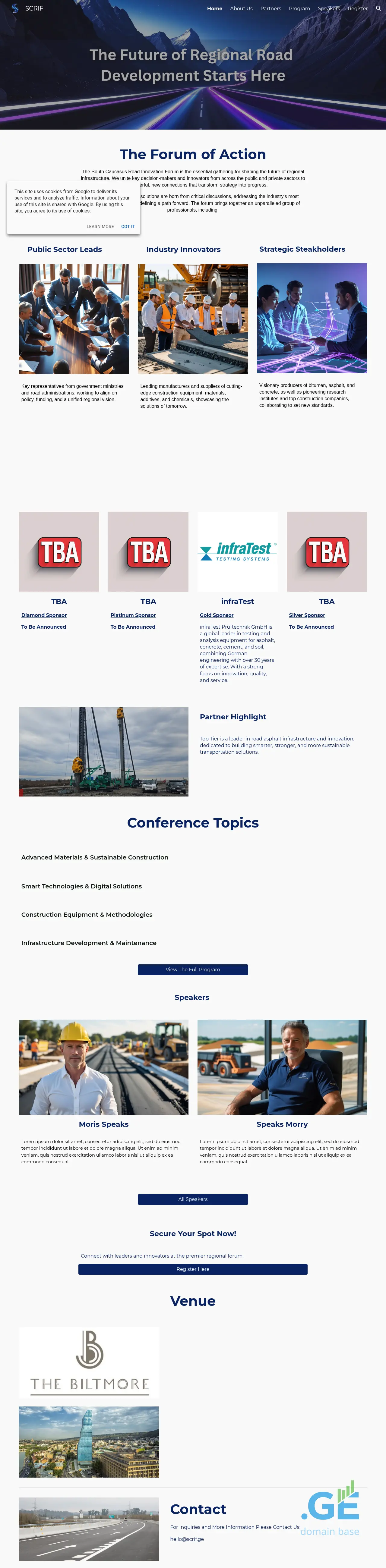 Screenshot of the site scrif.ge