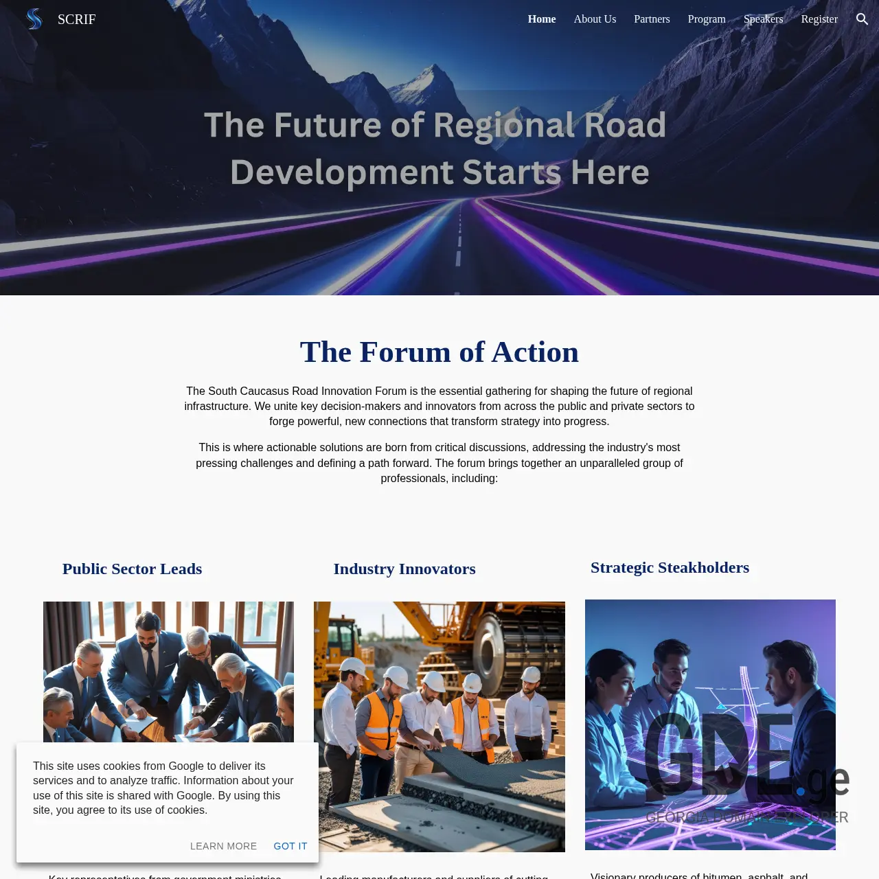 Screenshot of the site scrif.ge at 2025-12-11