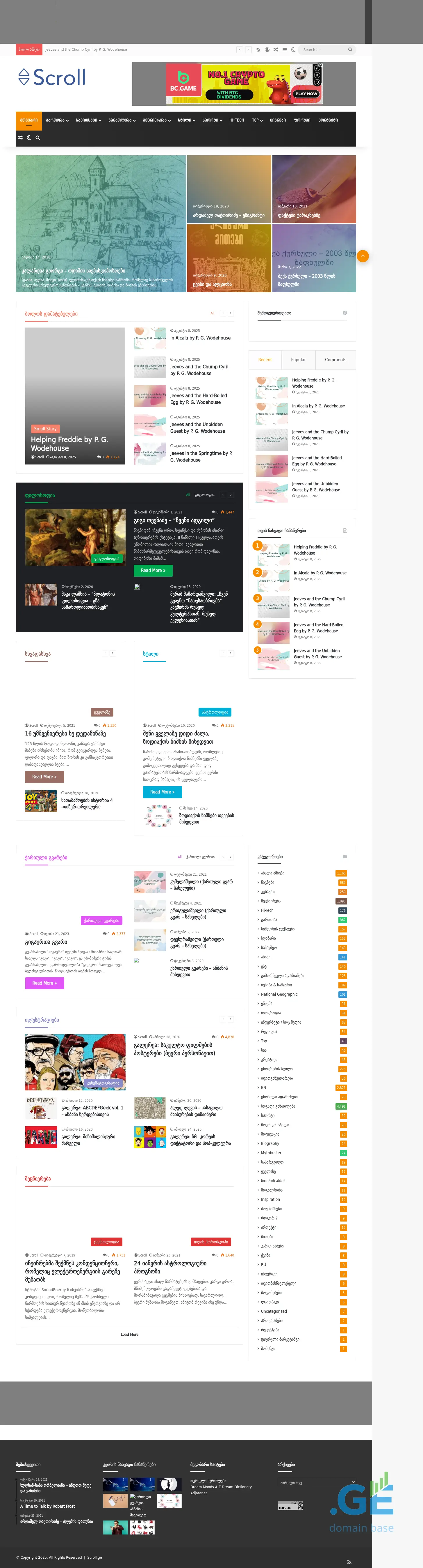 Screenshot of the site scroll.ge