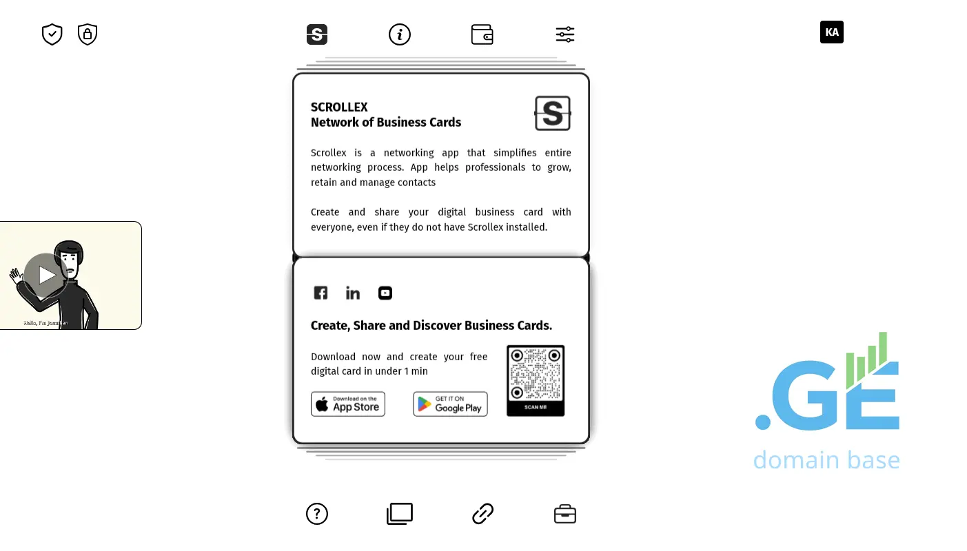 Screenshot of the site scrollex.ge