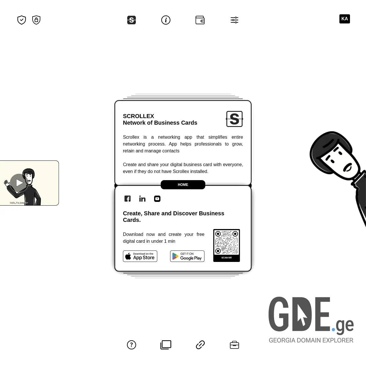 Screenshot of the site scrollex.ge at 2025-12-11