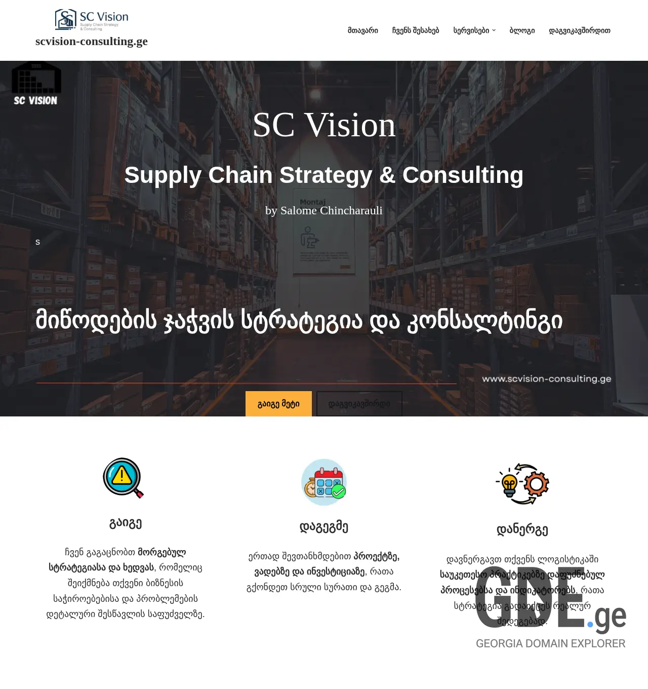 Screenshot of the site scvision-consulting.ge at 2025-12-06