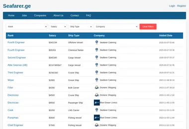 Скриншот seafarer.ge