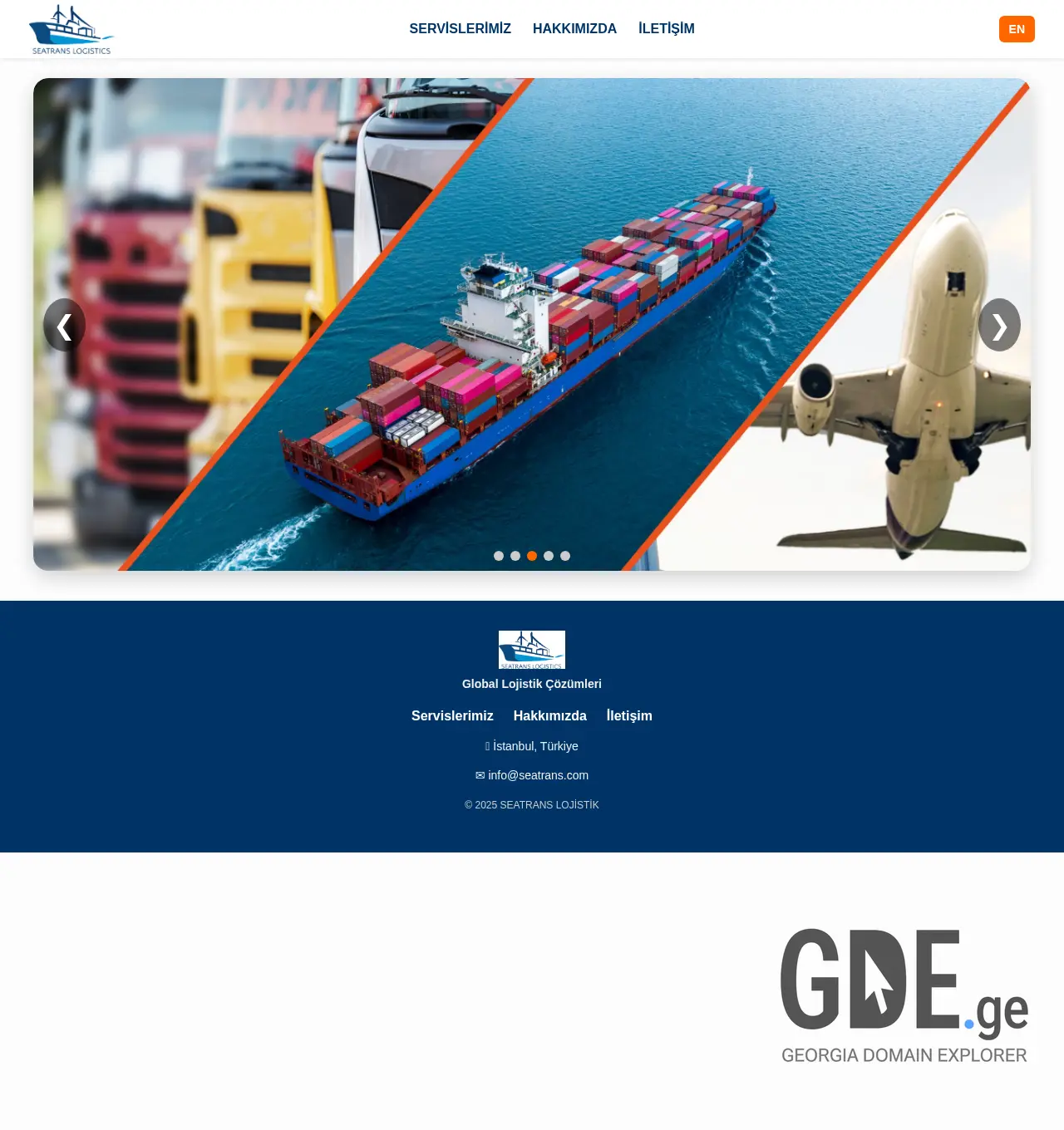 Screenshot of the site seatrans.ge at 2025-11-30