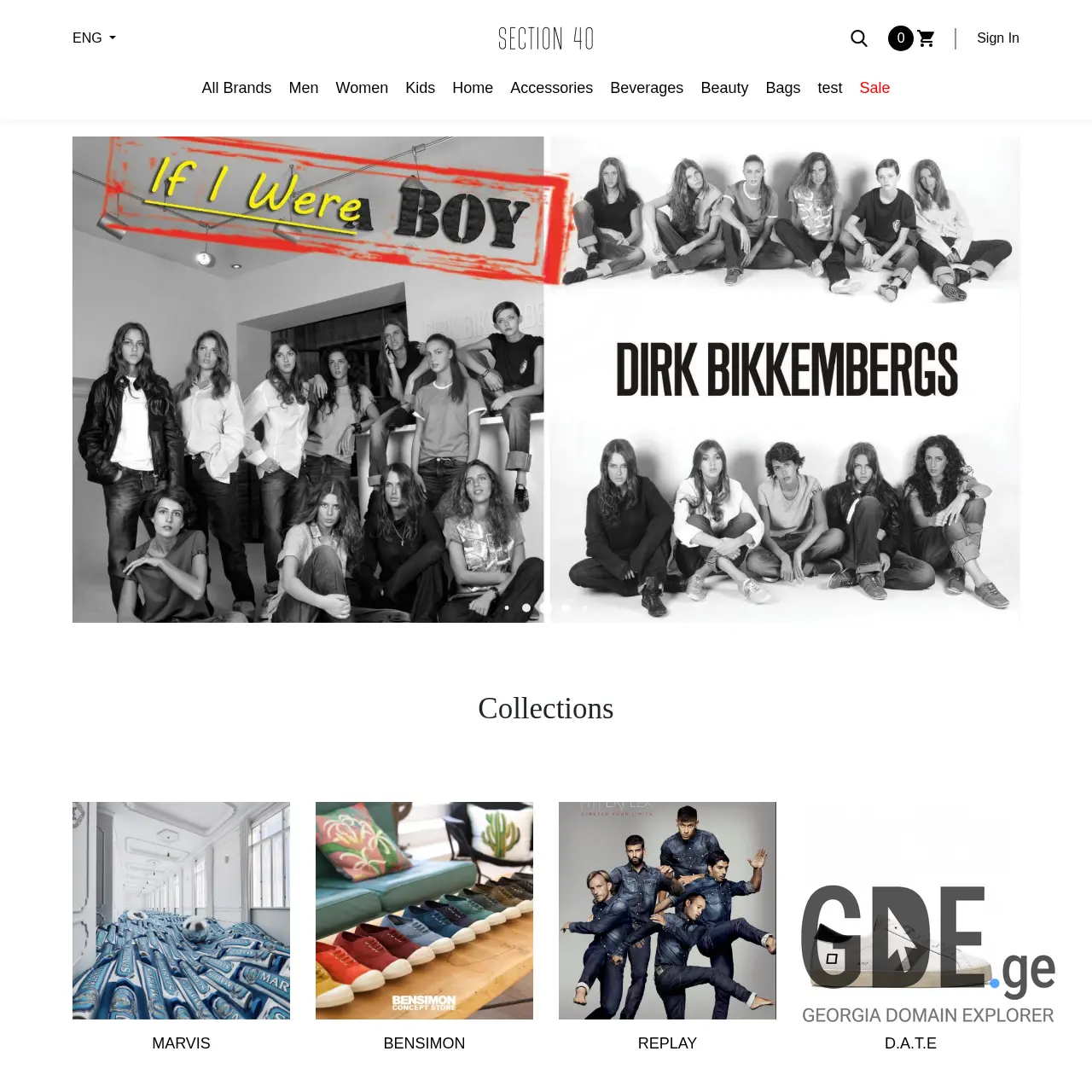 Screenshot of the site section40.ge at 2025-12-15