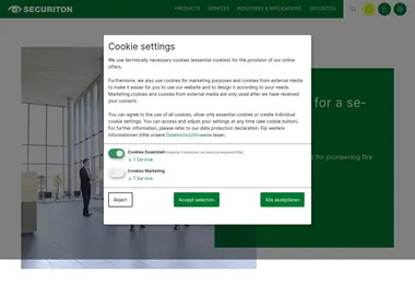 Screenshot of securiton.ge