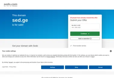 Скриншот sed.ge