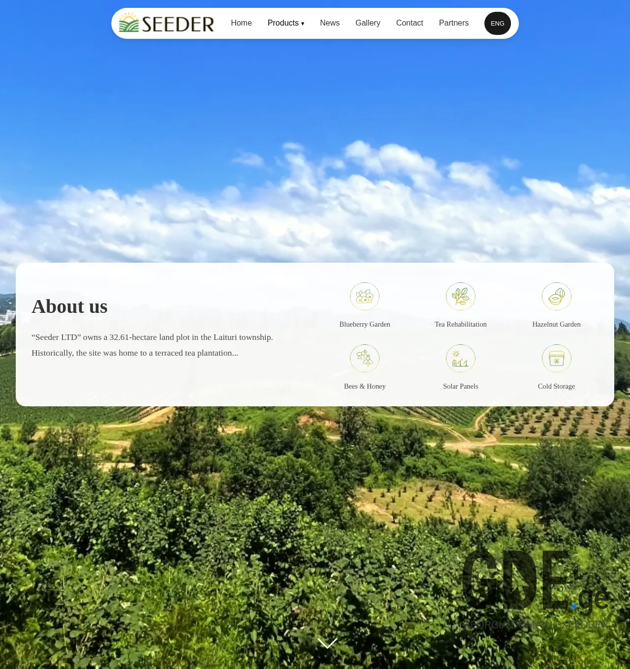 Screenshot of the site seeder.ge at 2025-12-03