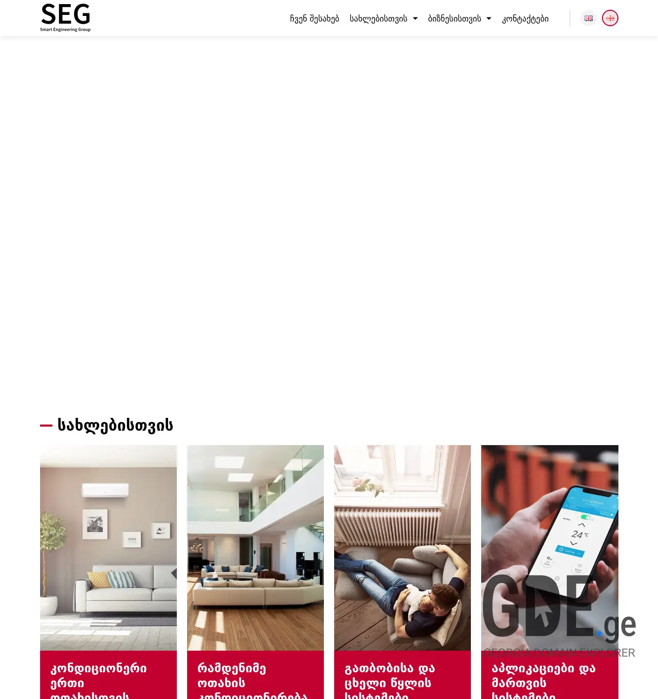 Screenshot of the site seg.ge at 2025-12-01